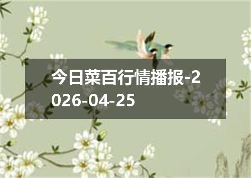 今日菜百行情播报-2026-04-25