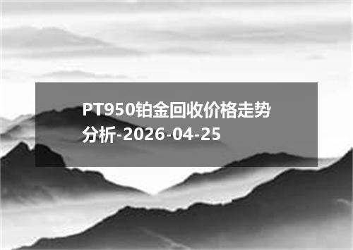 PT950铂金回收价格走势分析-2026-04-25