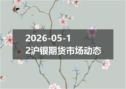 2026-05-12沪银期货市场动态